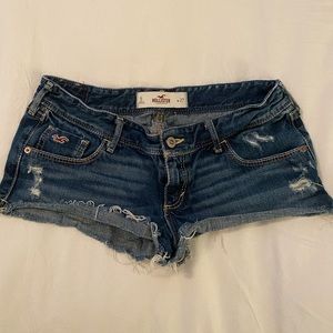 Low Rise Blue Jean Shorts